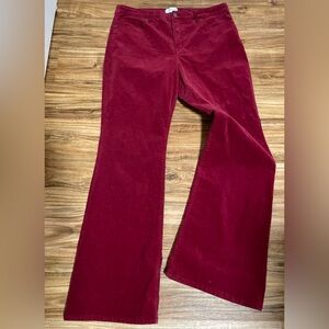 Crown & Ivy Women's Flare Red Jeans